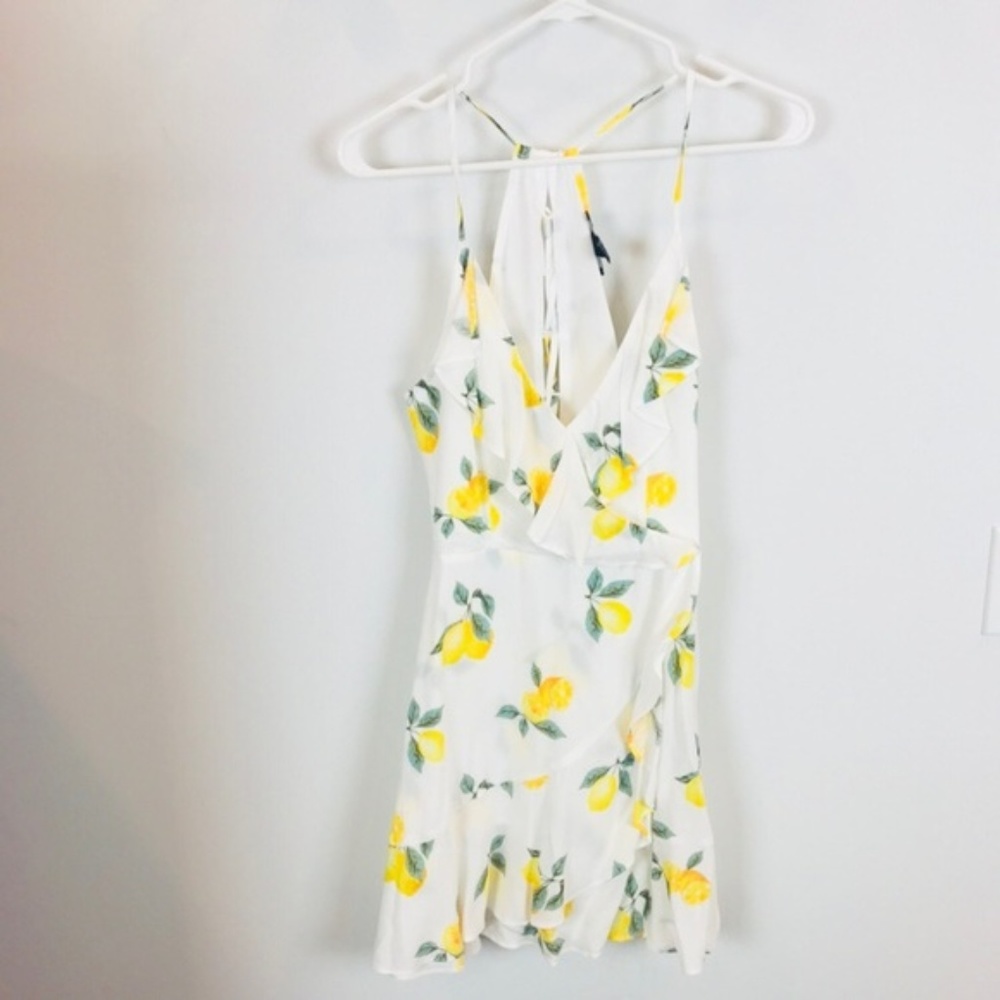 Forever 21 Faux-Wrap Lemon Dress - Picture 4 of 8